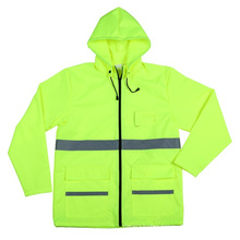 Safety Rain Jacket, Made of 210d Oxford Fabric